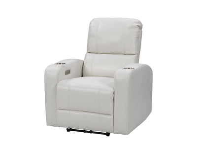 white Power Recliner with Cup Holder Ophelia Collection product image by CorLiving#color_white