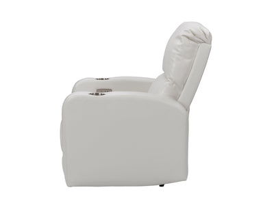 white Power Recliner with Cup Holder Ophelia Collection product image by CorLiving#color_white