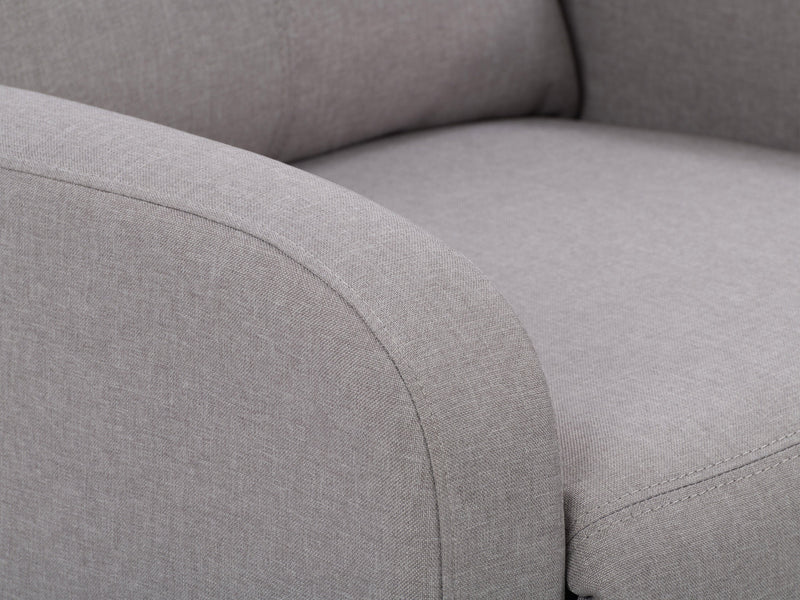 light grey Push Back Recliner Ophelia Collection detail image by CorLiving