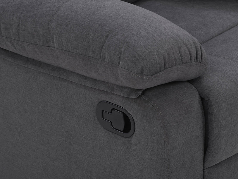 dark grey 3 Seater Recliner Sofa Oren Collection detail image by CorLiving