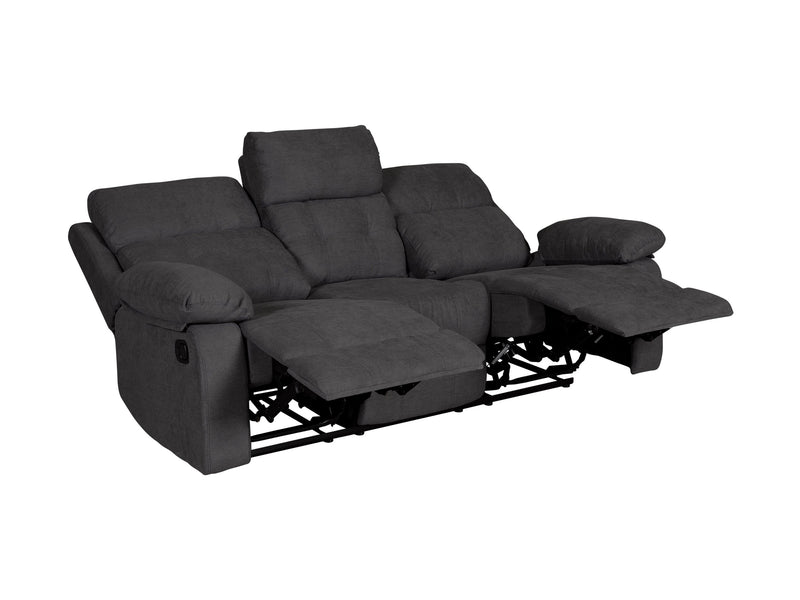 dark grey 3 Seater Recliner Sofa Oren Collection product image by CorLiving