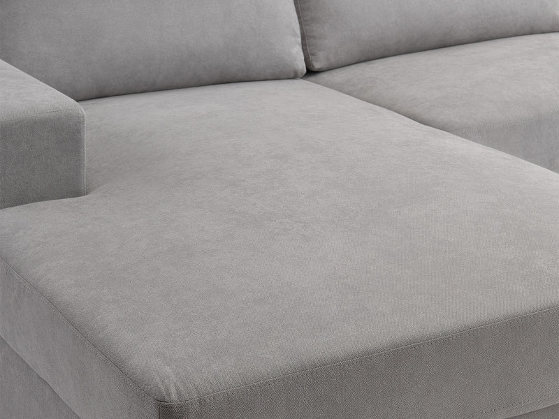 light grey Wide Sectional Couch, Right Facing Lyon collection detail image by CorLiving
