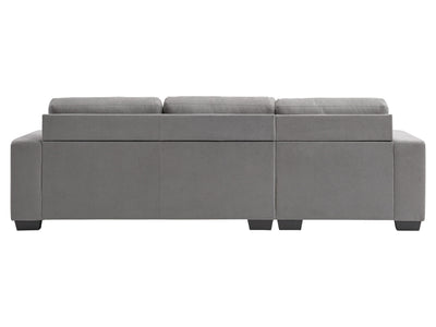 light grey Wide Sectional Couch, Right Facing Lyon collection product image by CorLiving#color_light-grey