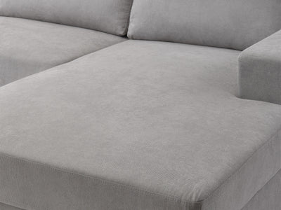 light grey Wide Sectional Couch, Left Facing Lyon collection detail image by CorLiving#color_light-grey