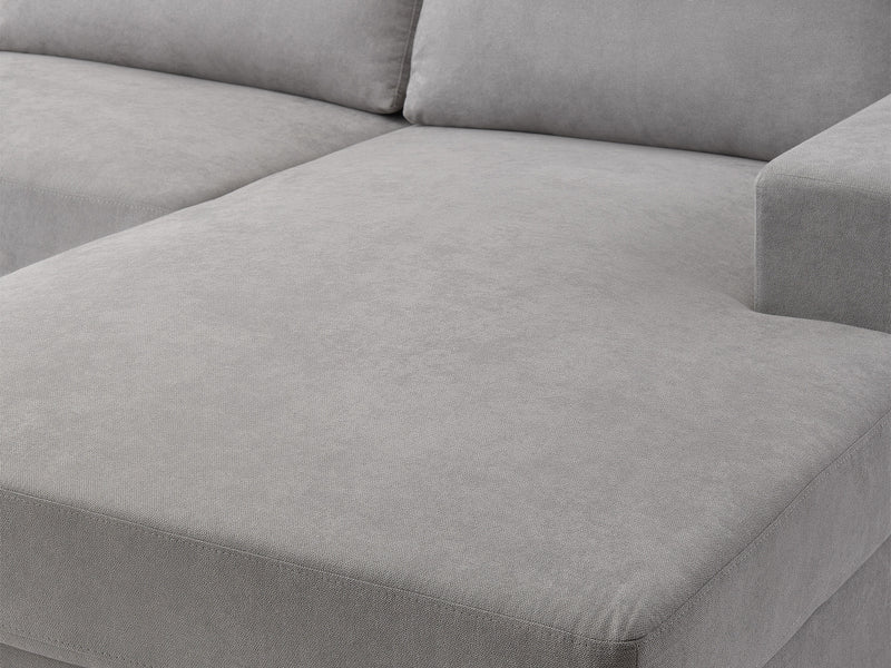 light grey Wide Sectional Couch, Left Facing Lyon collection detail image by CorLiving