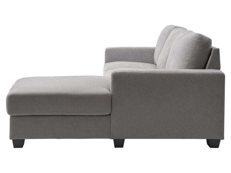light grey Wide Sectional Couch, Left Facing Lyon collection product image by CorLiving