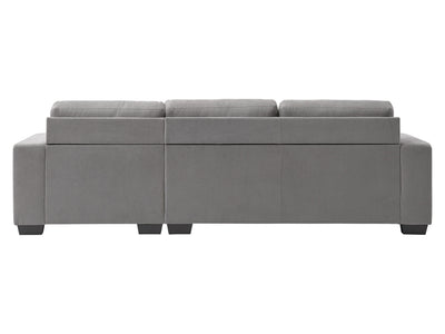 light grey Wide Sectional Couch, Left Facing Lyon collection product image by CorLiving#color_light-grey