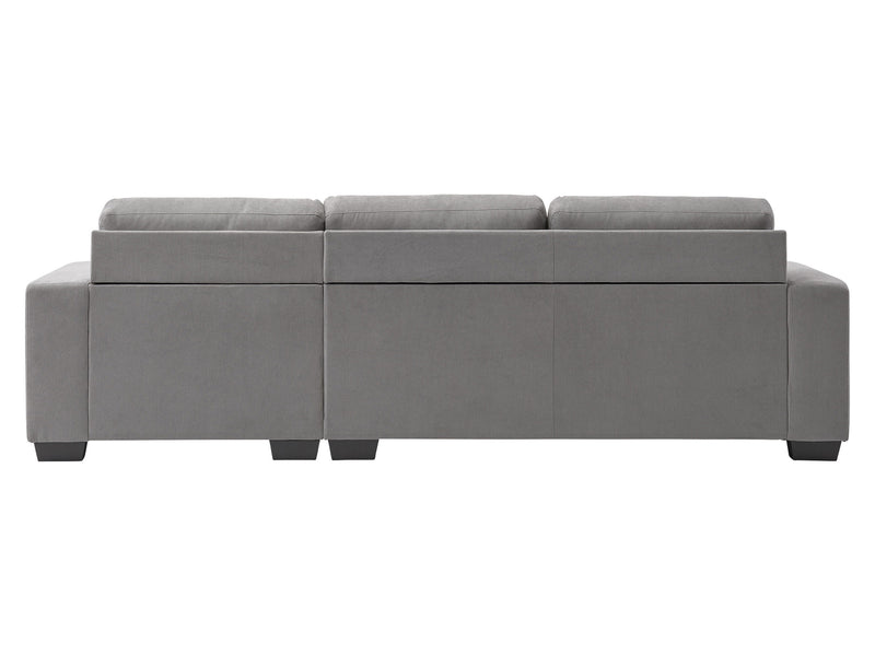 light grey Wide Sectional Couch, Left Facing Lyon collection product image by CorLiving