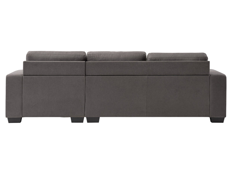 dark grey Wide Sectional Couch, Left Facing Lyon collection product image by CorLiving