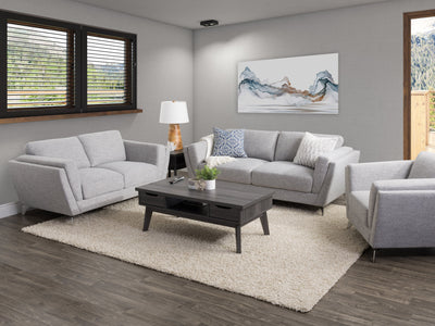 light grey 2 Seat Sofa Loveseat Lansing Collection lifestyle scene by CorLiving#color_lansing-light-grey