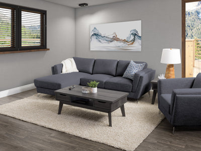 deep blue L Shaped Sofa, Left Facing Lansing Collection lifestyle scene by CorLiving#color_lansing-deep-blue