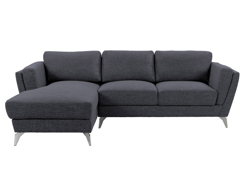 deep blue L Shaped Sofa, Left Facing Lansing Collection product image by CorLiving