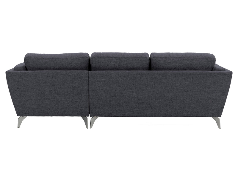 deep blue L Shaped Sofa, Right Facing Lansing Collection product image by CorLiving