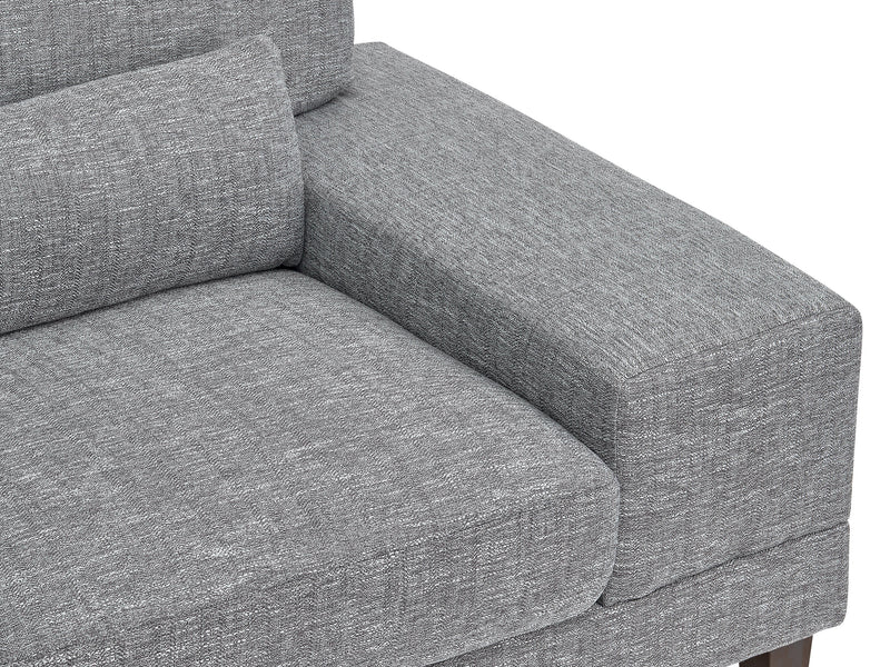 grey Modern Sectional Sofa, Right Facing Ava collection detail image by CorLiving