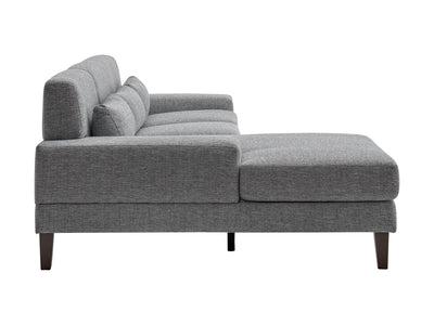 grey Modern Sectional Sofa, Right Facing Ava collection product image by CorLiving#color_grey