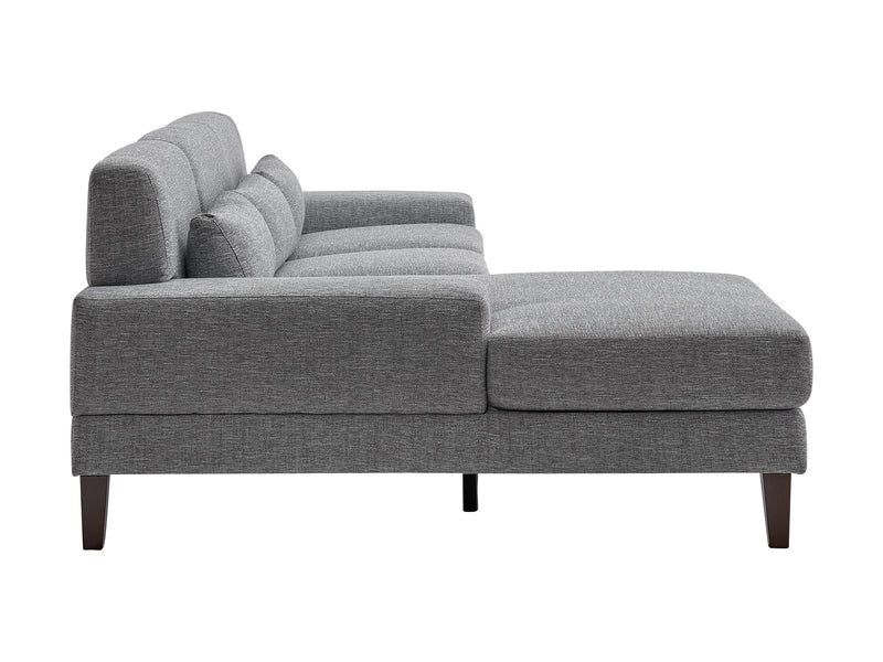 grey Modern Sectional Sofa, Right Facing Ava collection product image by CorLiving