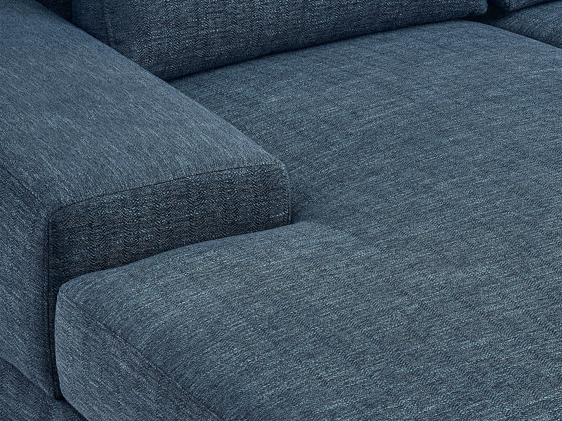 blue Modern Sectional Sofa, Right Facing Ava collection detail image by CorLiving
