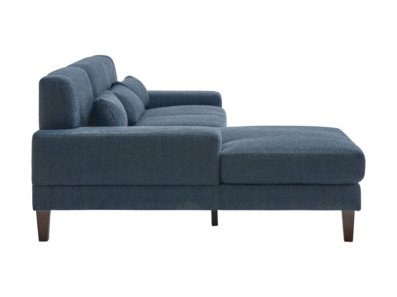 blue Modern Sectional Sofa, Right Facing Ava collection product image by CorLiving