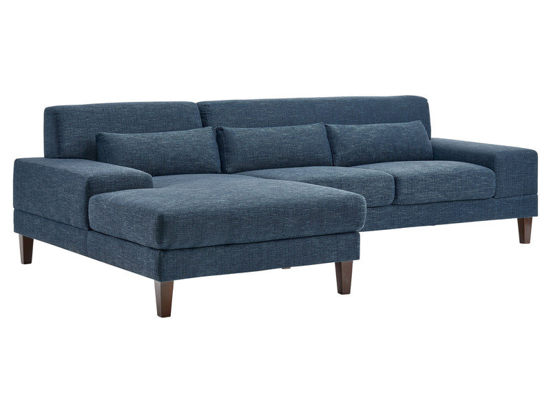 blue Modern Sectional Sofa, Right Facing Ava collection product image by CorLiving