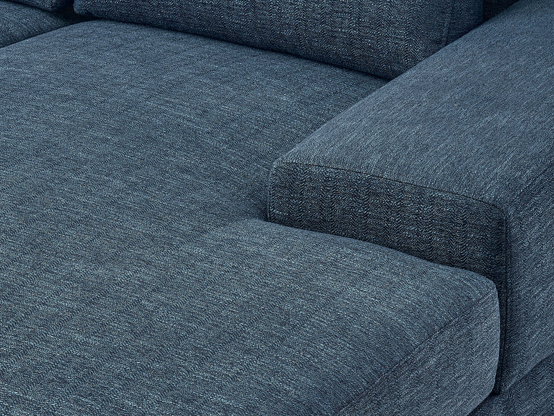 blue Modern Sectional Sofa, Left Facing Ava collection detail image by CorLiving