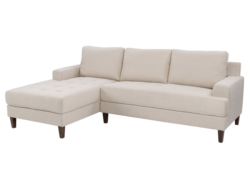 beige L Shaped Couch, Right Facing Madelyn collection product image by CorLiving