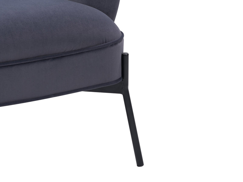 grey Modern Wingback Chair Eliana Collection detail image by CorLiving