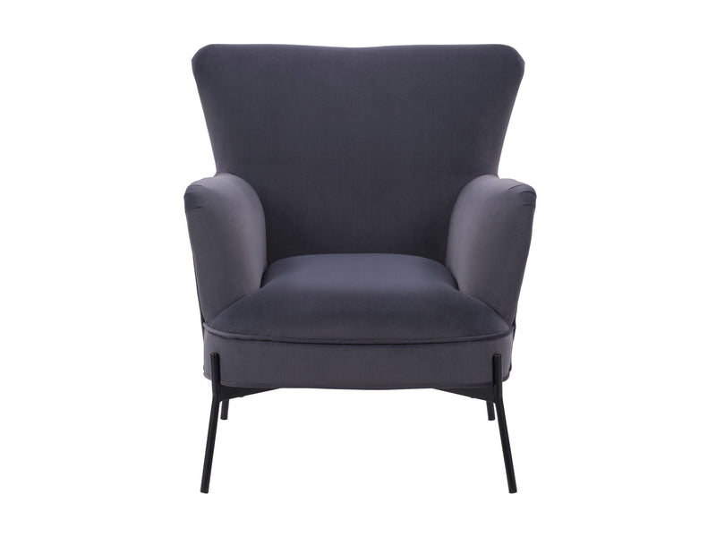 grey Modern Wingback Chair Eliana Collection product image by CorLiving