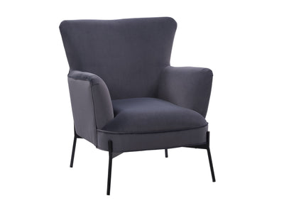 grey Modern Wingback Chair Eliana Collection product image by CorLiving#color_eliana-grey