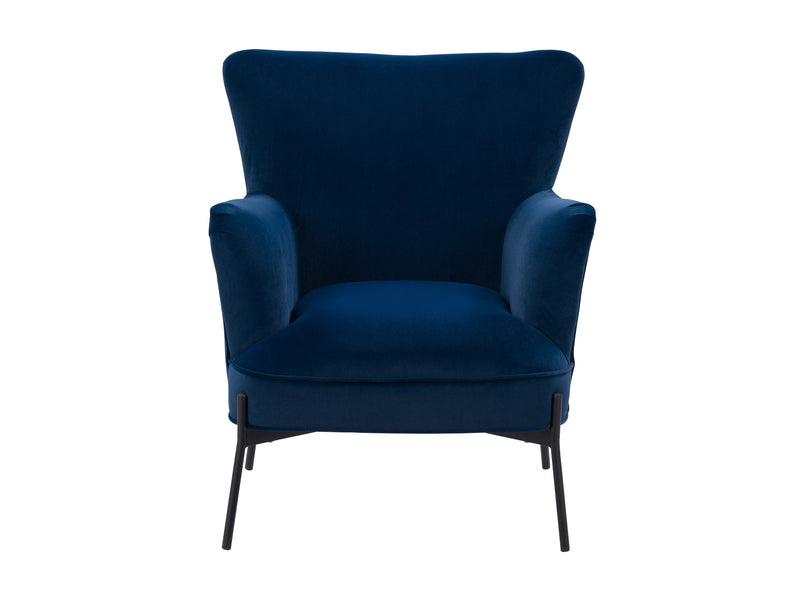 blue Modern Wingback Chair Eliana Collection product image by CorLiving