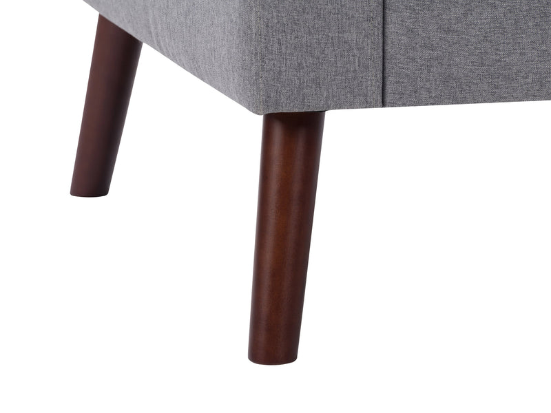 grey Tufted Accent Chair Lyla Collection detail image by CorLiving