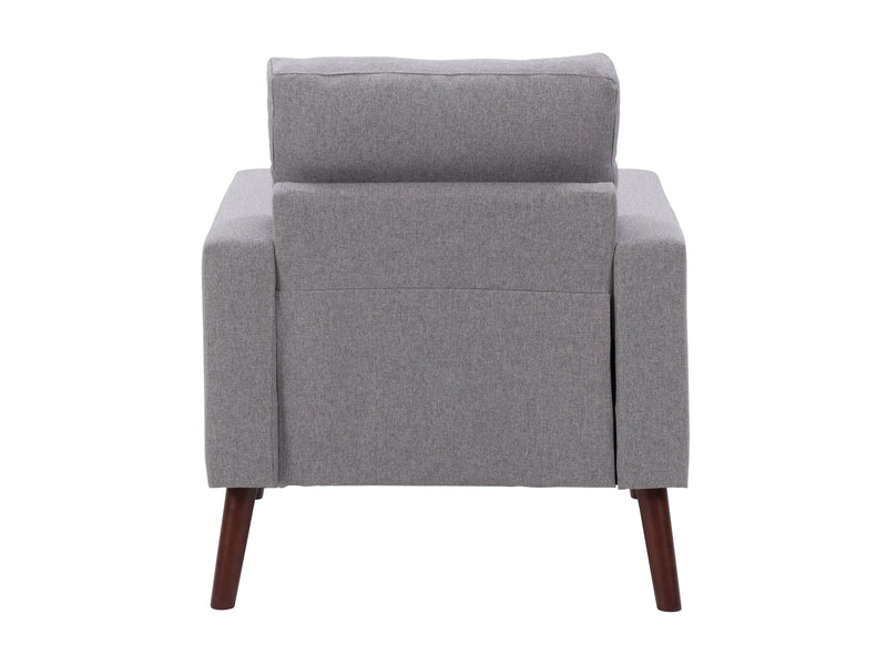 grey Tufted Accent Chair Lyla Collection product image by CorLiving