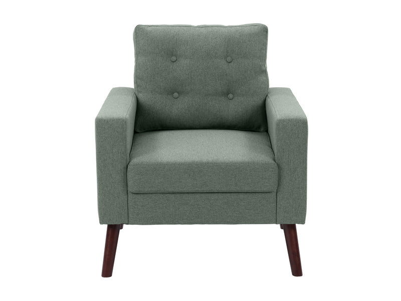 green Tufted Accent Chair Lyla Collection product image by CorLiving