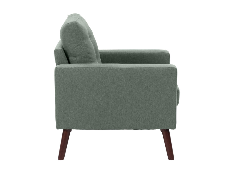 green Tufted Accent Chair Lyla Collection product image by CorLiving