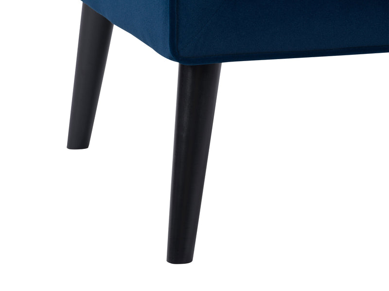 blue Velvet Accent Chair Isla Collection detail image by CorLiving