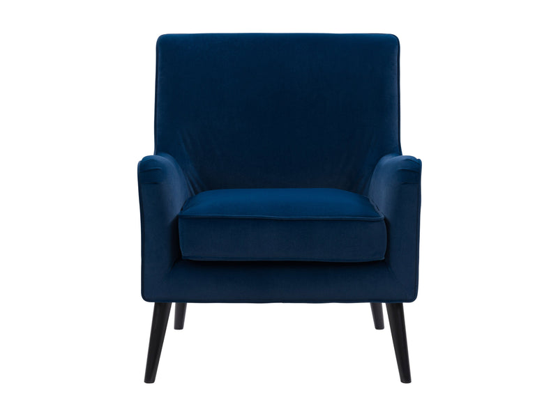 blue Velvet Accent Chair Isla Collection product image by CorLiving