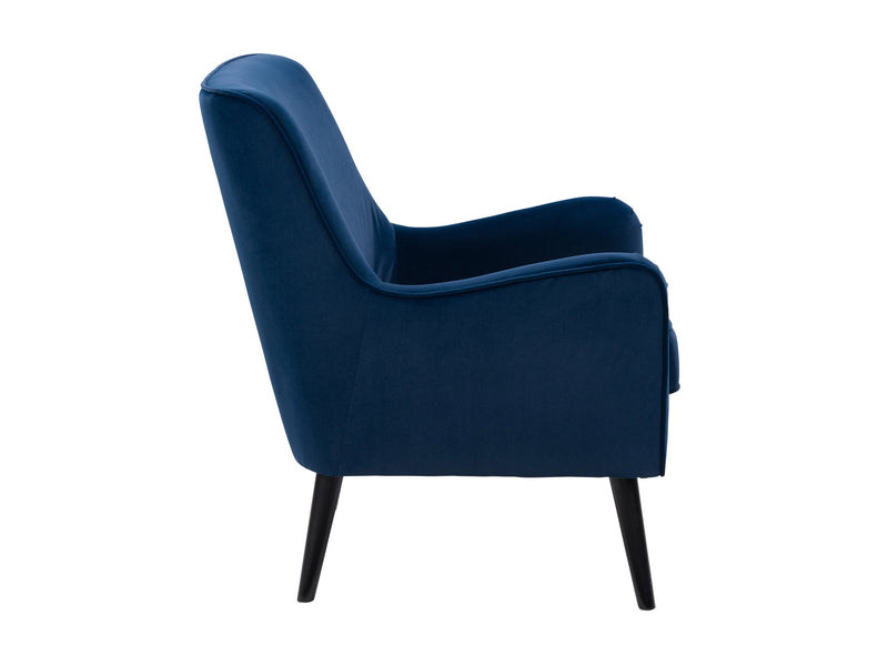 blue Velvet Accent Chair Isla Collection product image by CorLiving