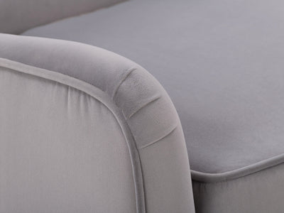 grey Velvet Accent Chair Isla Collection detail image by CorLiving#color_isla-grey