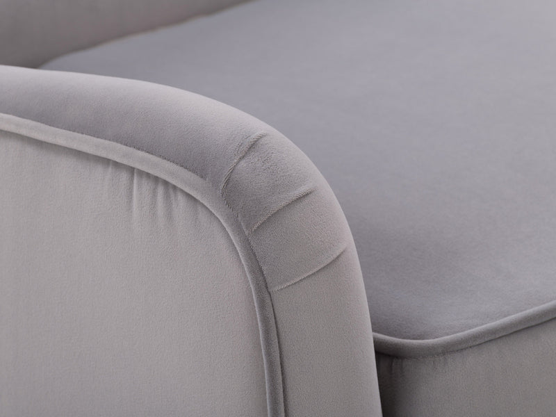 grey Velvet Accent Chair Isla Collection detail image by CorLiving
