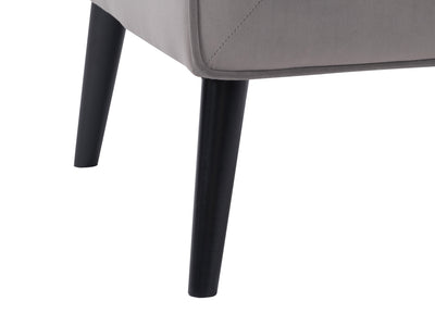 grey Velvet Accent Chair Isla Collection detail image by CorLiving#color_isla-grey