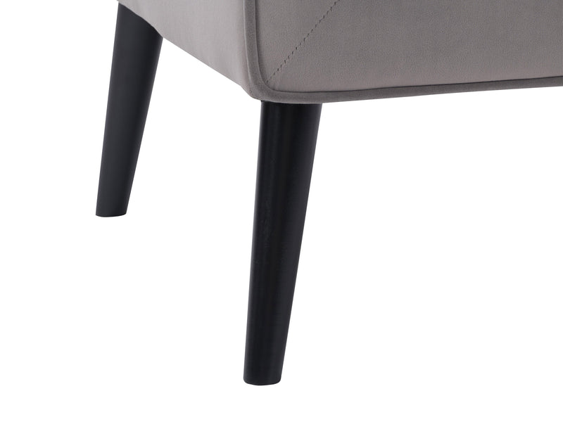 grey Velvet Accent Chair Isla Collection detail image by CorLiving
