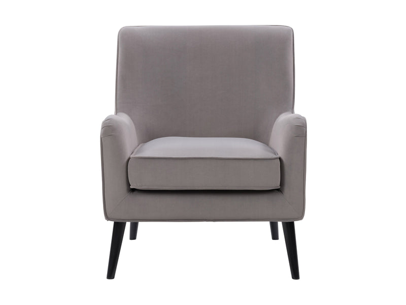 grey Velvet Accent Chair Isla Collection product image by CorLiving