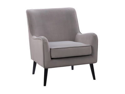 grey Velvet Accent Chair Isla Collection product image by CorLiving#color_isla-grey