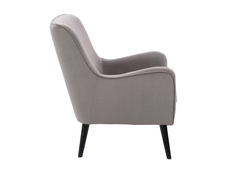 grey Velvet Accent Chair Isla Collection product image by CorLiving