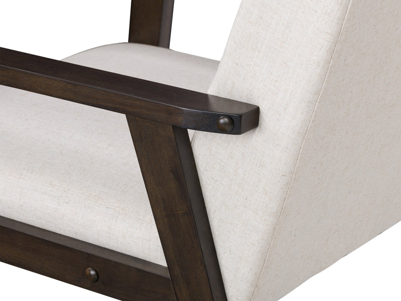 beige Wood Armchair Greyson Collection detail image by CorLiving