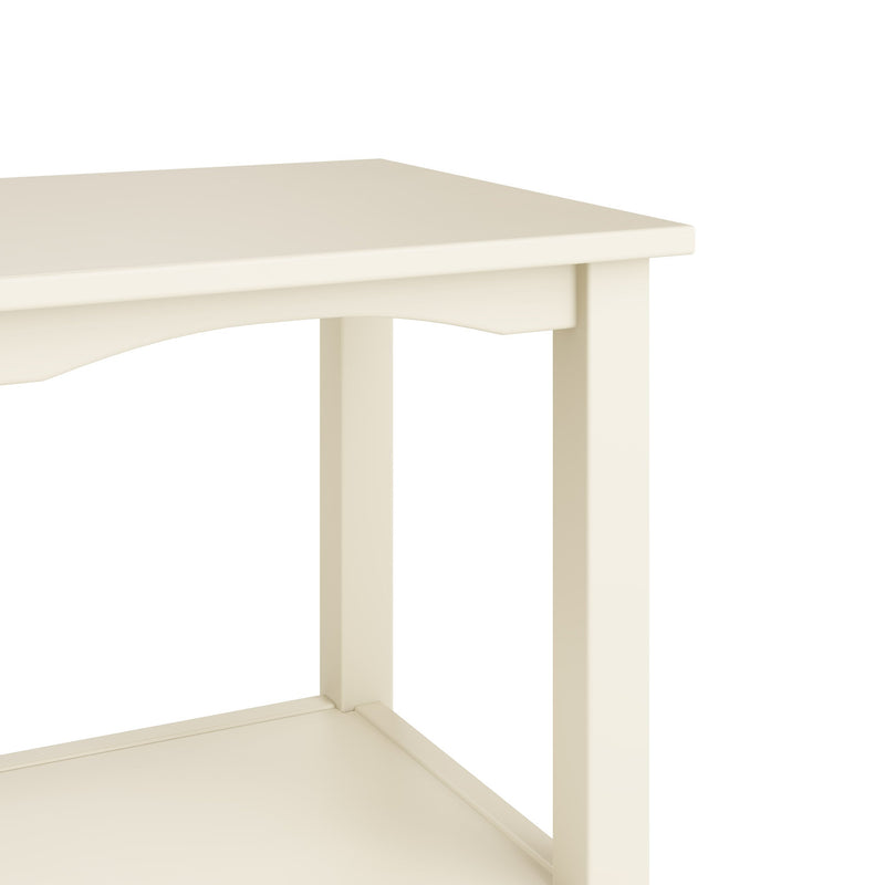 antique white Two Tier End Table Cambridge Collection detail image by CorLiving
