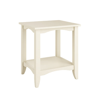 antique white Two Tier End Table Cambridge Collection product image by CorLiving#color_antique-white