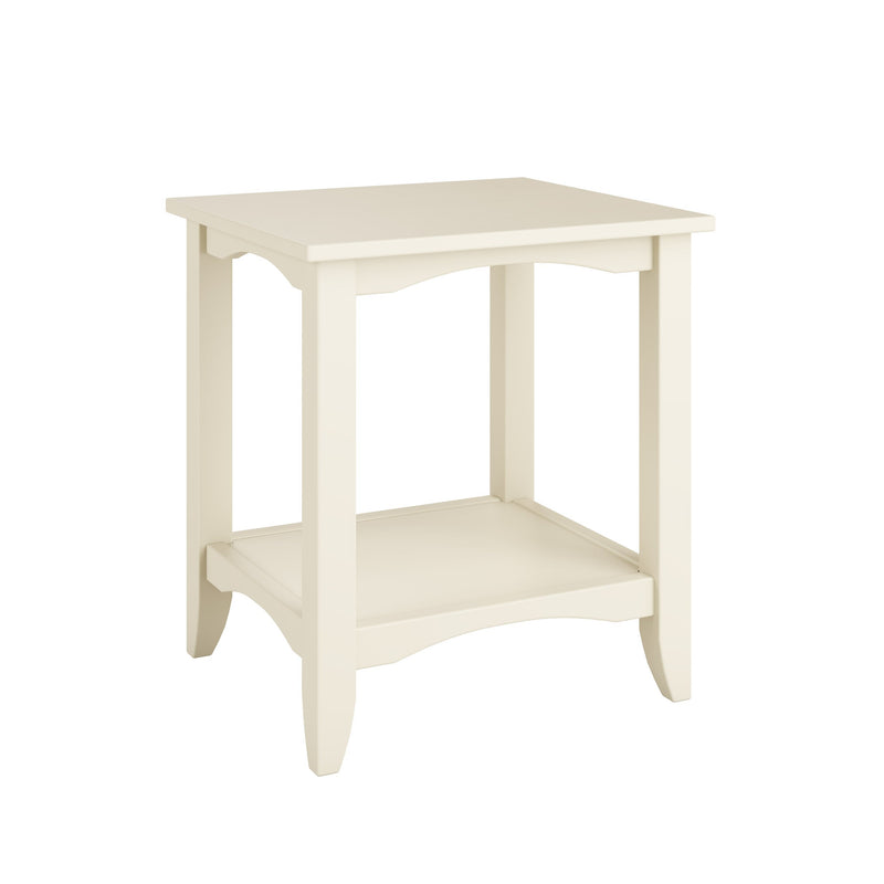 antique white Two Tier End Table Cambridge Collection product image by CorLiving