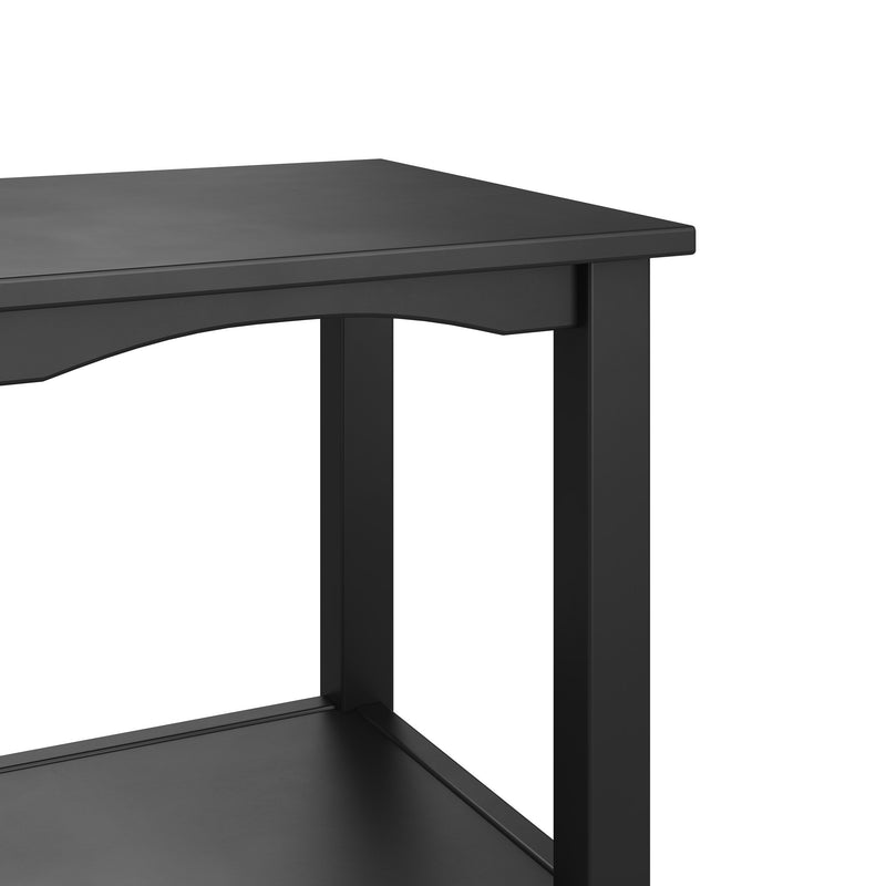 black Two Tier End Table Cambridge Collection detail image by CorLiving