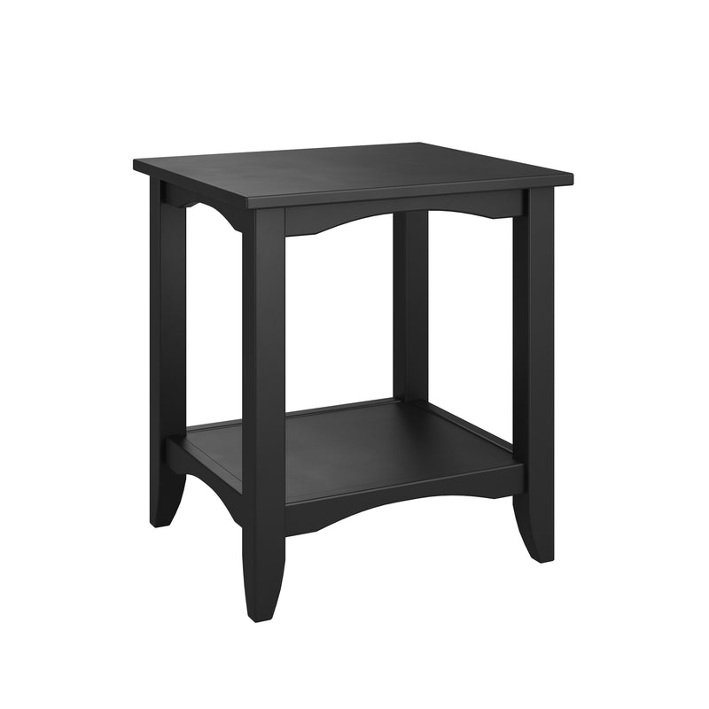 black Two Tier End Table Cambridge Collection product image by CorLiving