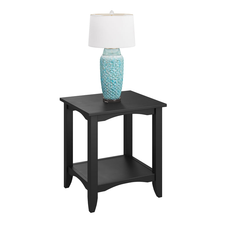 black Two Tier End Table Cambridge Collection product image by CorLiving